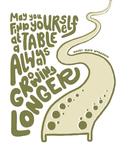 A Table Always Growing Longer 8x10 Risograph Print